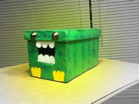 Small Cardboard Monster Box · A Paper Box · Art Drawing And