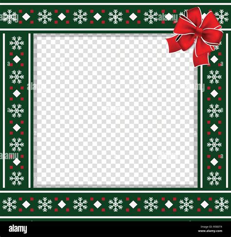 Cute Christmas Or New Year Green Border With Xmas