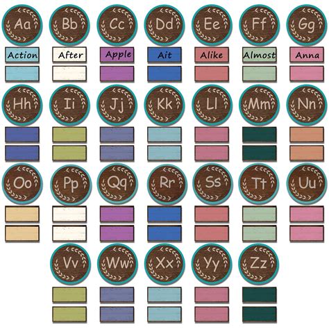Buy 176 Pcs Alphabet Word Bulletin Board for Classroom Wall Alphabet