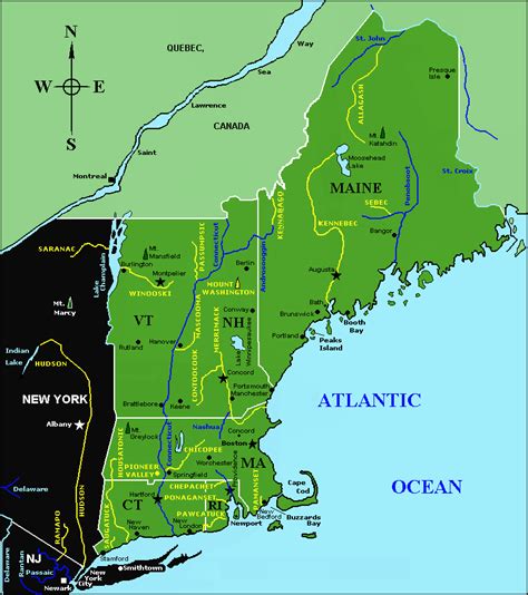 New England Connecticut Rhode Island Massachusetts Vermont New