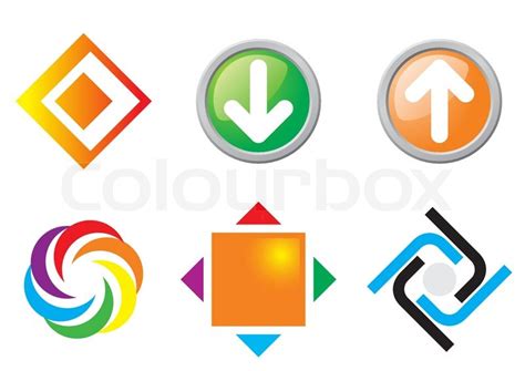 Set Of Abstract Icons Stock Vector Colourbox