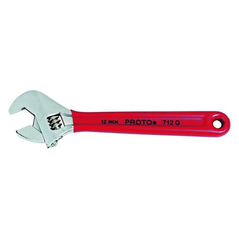 Proto 704g 12 X 4 Oal Satin Dipped Handle Adjustable Wrench