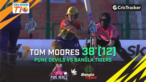 Pune Devils Vs Bangla Tigers Tom Moores Match Abu