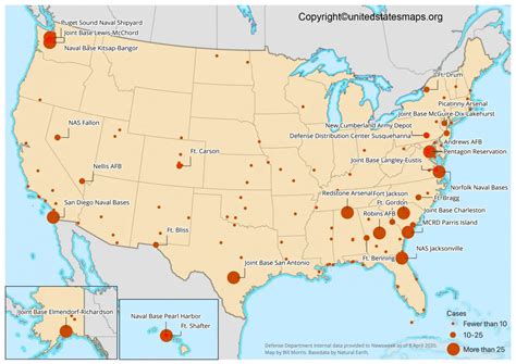 Us Military Bases Map Us Military Installations Map