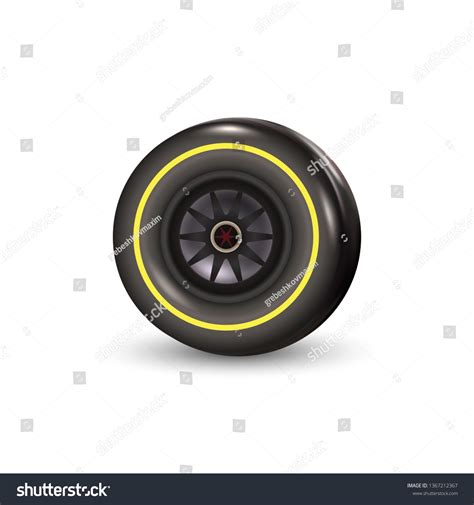 Race Car Tyre Vector Illustration Isolated Stock Vector Royalty Free