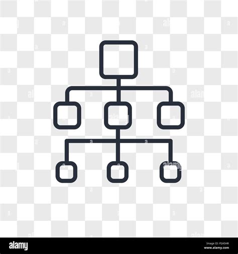 Org Chart Vector Icon Isolated On Transparent Background Org Chart