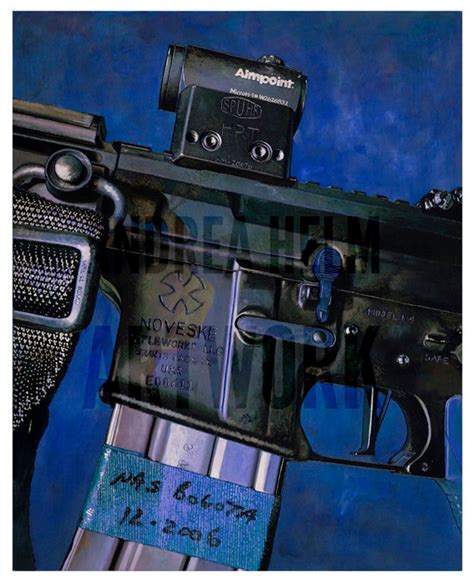 Blue Noveske N4 Carbine Limited Edition Print 6300 Etsy
