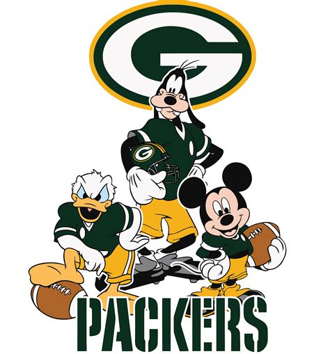 Green Bay Packers Svg Disney And Friens Nfl Svg Minnie Mic Inspire