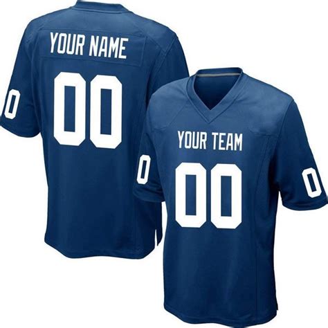 Custom Football Jersey Embroidered Your Names And Numbers Blue