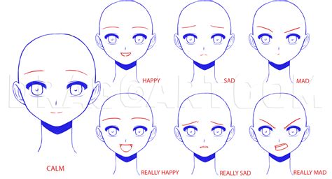 How To Draw Anime Girl Faces Step By Step Drawing Guide By Desibell