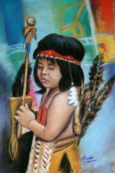Indian Boy Painting By Melinda Saminski Pixels