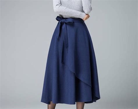 Gray Wool Skirt Maxi Winter Skirt Layered Skirt High Etsy Canada