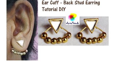 How To Make Back Stud Earring Beaded Eye Pin I Pin Ear Cuff