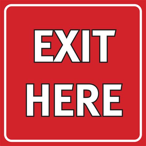 BNCEE102 | Enter Here & Exit Here Wall Signs | HILL & MARKES