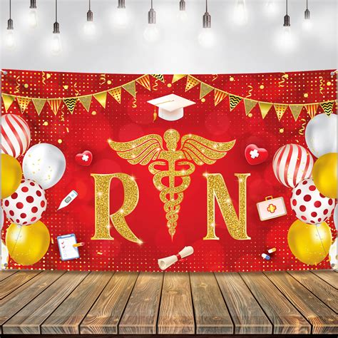Buy Large Rn Banner For Nurse Party Decorations 72x44 Inch Congrats