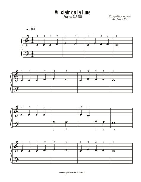 Apprendre Le Piano Avec Des Comptines Et Des Mélodies Connues