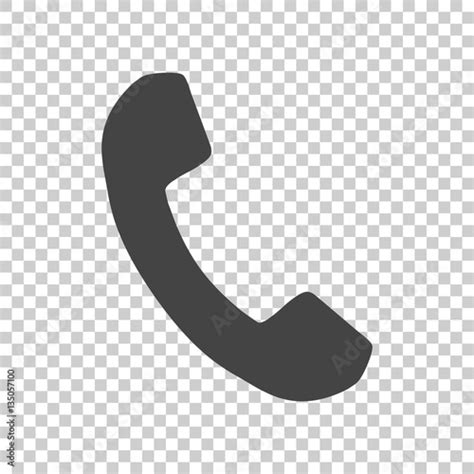 Phone icon in flat style. Vector illustration on isolated background