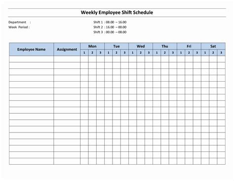 Work Hours Sheet Inspirational Free Printable Employee Work Schedules