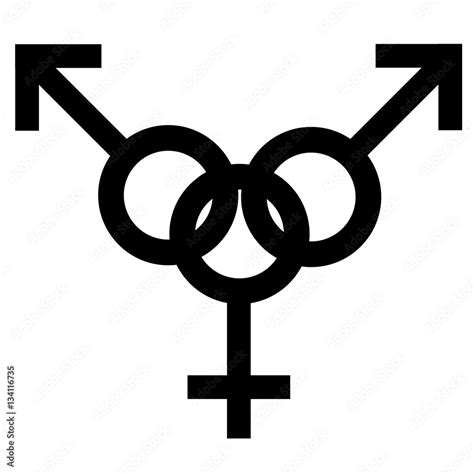 Stockvector Sex Gangbang Black Symbol Gender Man And Woman Connected