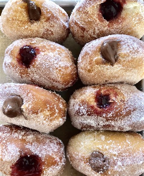 Brioche Doughnuts with Raspberry Jam and Nutella Filling | Filling recipes, Baked doughnuts ...