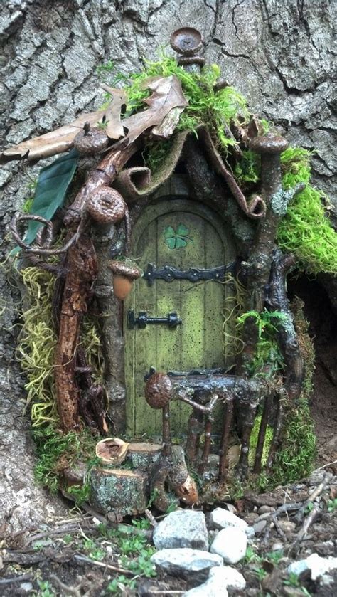 5 Of Our Favorite Fairy Doors That Are Rustic Made From Natural