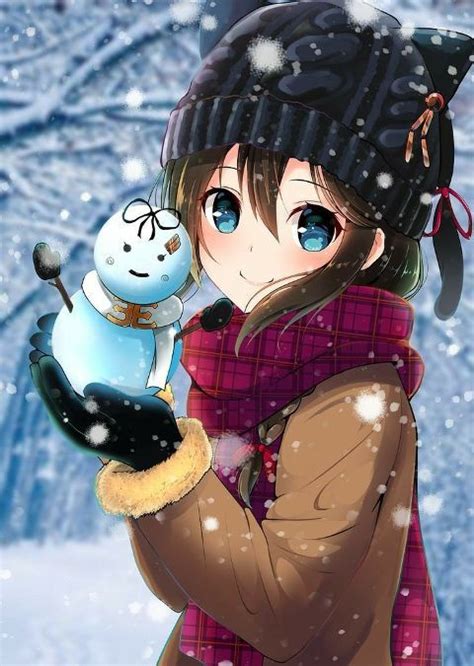 Cute Anime Girl Winter