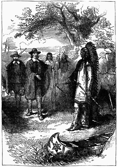 Pilgrim And Native American Clipart Etc