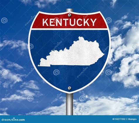 Mapa Del Estado De Kentucky Foto De Archivo Imagen De Condado