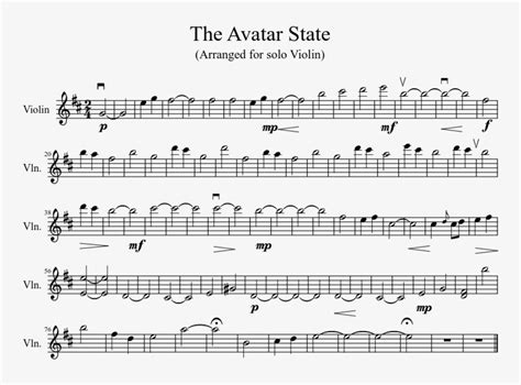Avatar The Last Airbender Sheet Music Avatar State Sheet Music