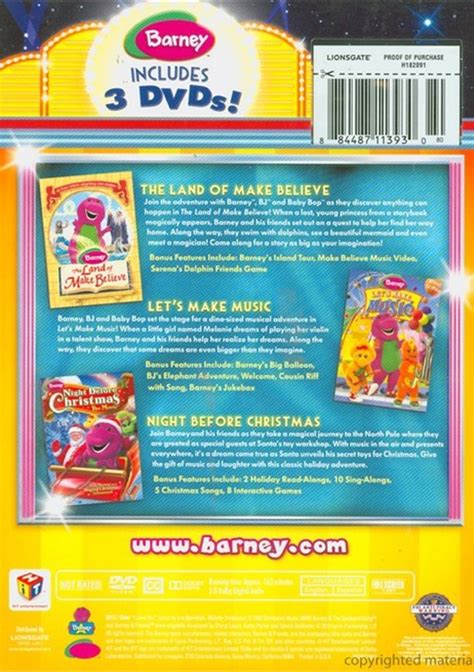 Barney And Friends 3 Movie Pack Dvd Dvd Empire