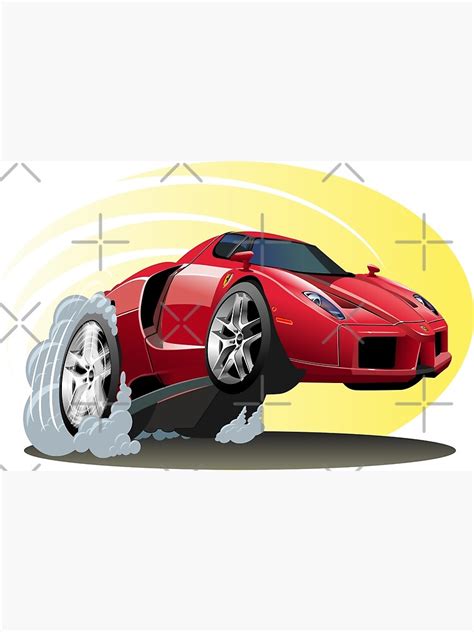 Cartoon Car Poster For Sale By Mechanick Redbubble