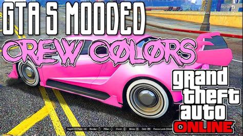Gta 5 Modded Pink Crew Color Youtube