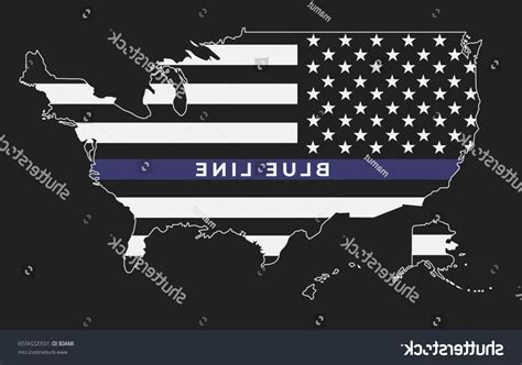 Thin Blue Line Flag Vector At Getdrawings Free Download