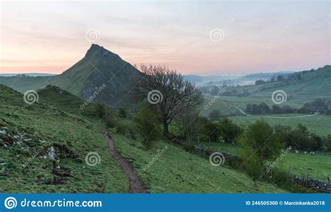 Sunrise On Chrome Hill In National Park Peak District England 1704