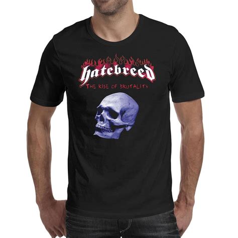 fashion mens metalcore band hatebreed skull black round neck t shirt printing make a shirts