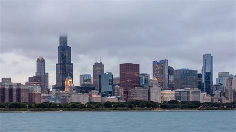 (4K+) Chicago Skyline and Lake Michigan Cloudscape Day to Night - Emeric's Timelapse