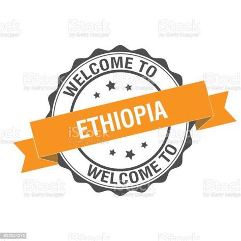 Welcome To Ethiopia Stamp Illustration Stock Illustration Download