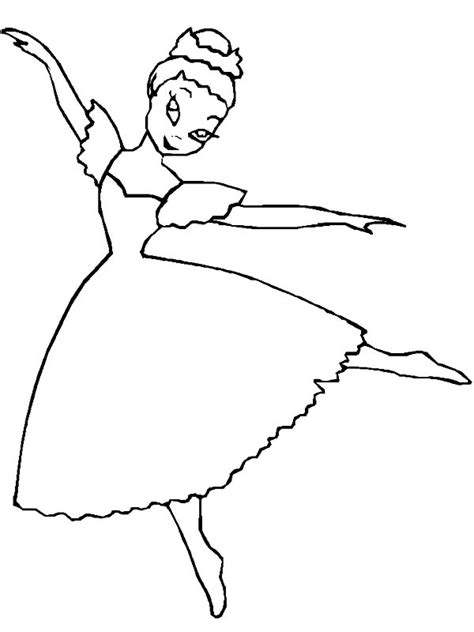 Beautiful Ballerina Girl Coloring Pages Coloring Sky