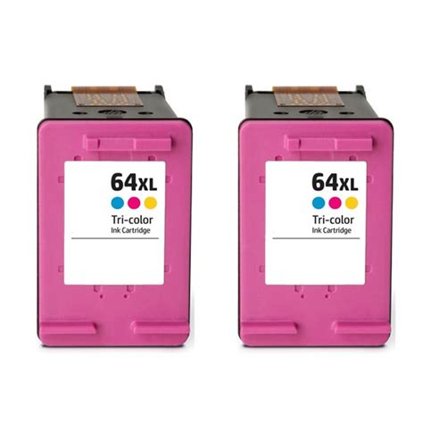 Hp 64xl N9j91an Color Tri Color 2 Pack High Yield Ink Cartridges Envy