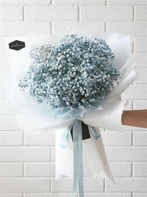 These materials commonly include silk, rayon, and cotton. Baby's Breath Flower Bouquet | Scentales Florist