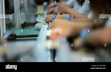 Chinese Workers Manufacturing Pcbs Mainland China Stock Video Footage