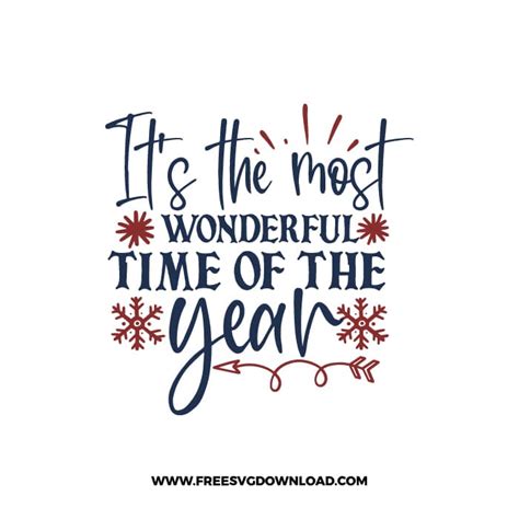 It S The Most Wonderful Time Of The Year Svg Png Free Cut Files