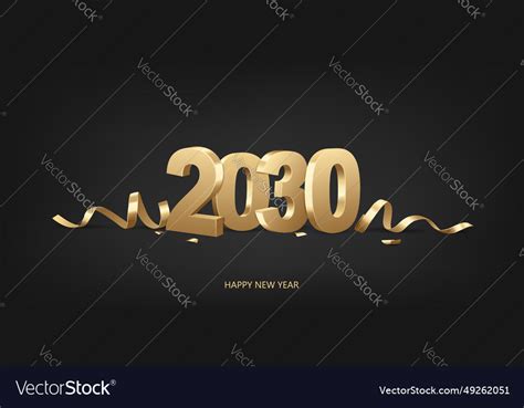 Happy New Year 2030 Royalty Free Vector Image Vectorstock