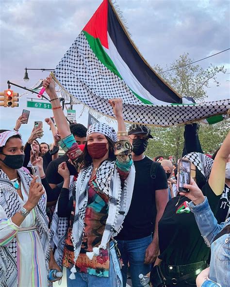 In Pictures Bella Hadid Joins Pro Palestine Protest In Nyc