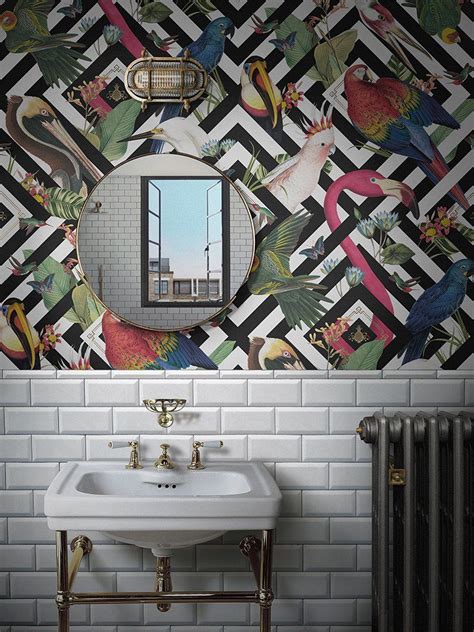 11 Bold Print Wallpapers We Love Bathroom Wallpaper Wallpaper