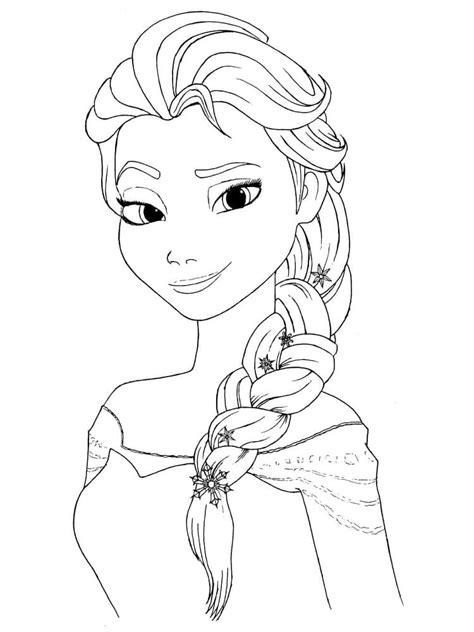 Coloring Pages Queen Elsa Dress