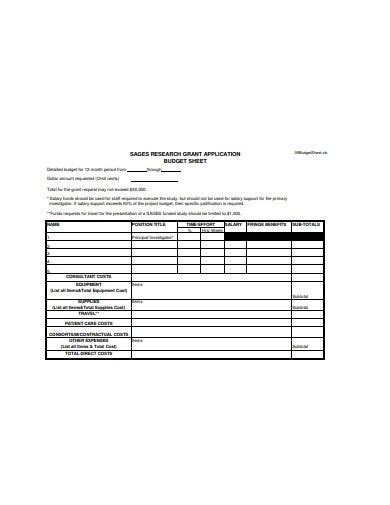 Also find sample concept note for funding & examples of a concept note for proposals. FREE 10+ Research Grant Budget Templates in PDF | MS Word ...