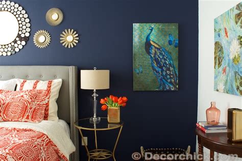 Surprise I Redid Our Master Bedroom Again Navy And Coral Bedroom