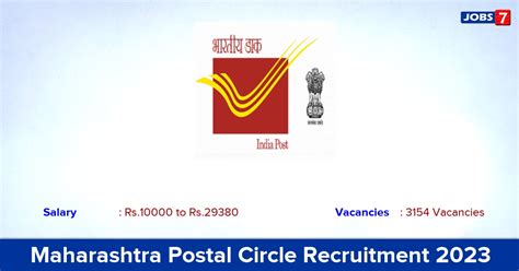 Maharashtra Postal Circle Recruitment 2023 Apply Online For 3154 GDS