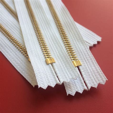 Ykk Metal Zippers With Gold Brass Finish And Dhr Wire Style Etsy